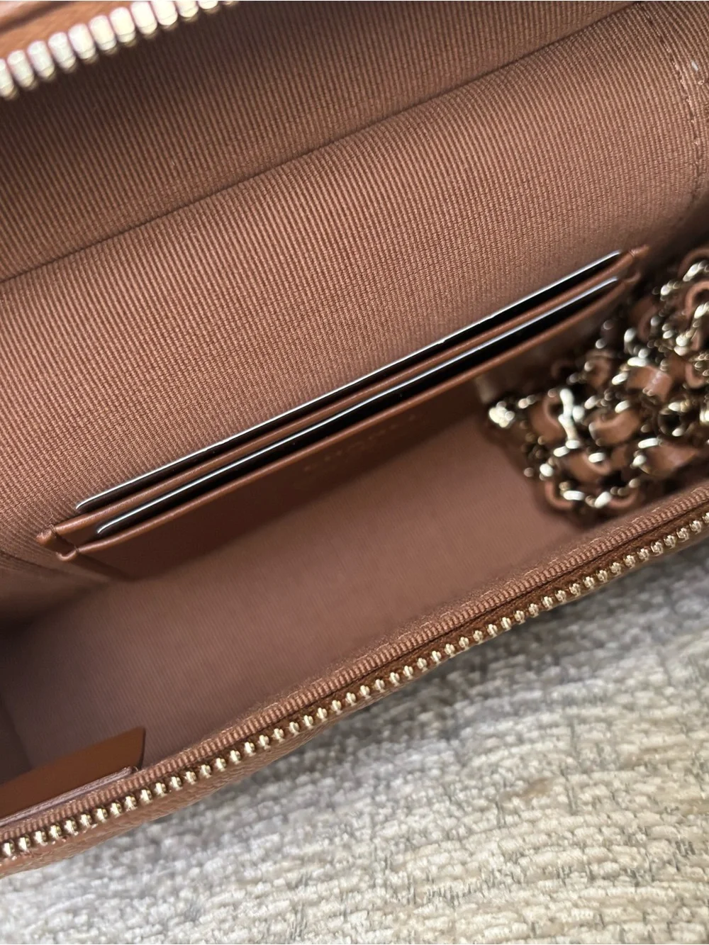 Chanel 26A Brown Slim Vanity BNWT
